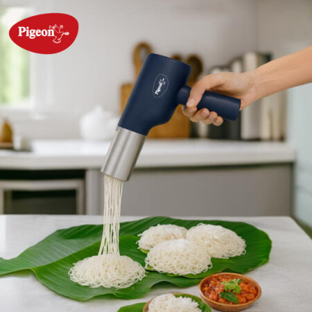 Pigeon Noodle Maker with 5 Moulds | Multi-Shape Homemade Idiyappam & Noodles Maker | Type-C Cordless Maker Detachable Handheld Automatic Pasta | Idiyappam Maker Noodle Maker Home Small Portable Handheld Noodle Press Pasta Sausage Filling Mould
